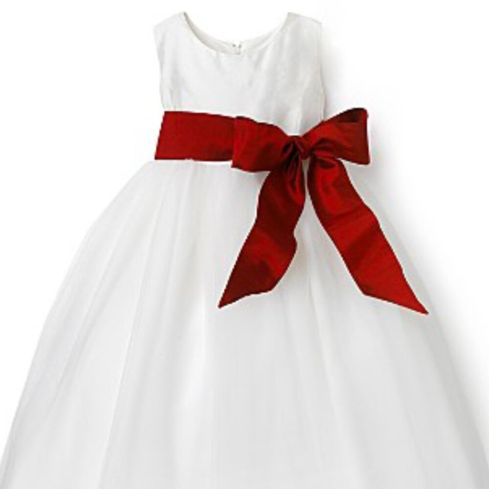 NWT US Angels Toddler Sleeveless Satin Flower Girl,Communion Dress With Sash - Picture 11 of 11